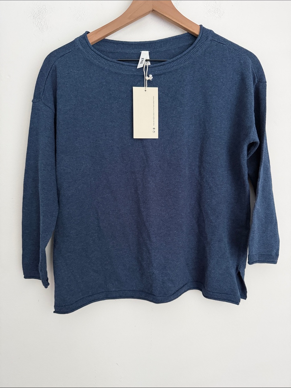 Pact navy blue Organic cotton sweater S NWT